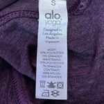 Alo Alosoft Aura Women's Purple Ribbed High Waist Stretch Workout Yoga Shorts S Photo 4