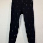 Beyond Yoga High Waisted Leggings Sz M Black Novelty Print Pineapple Photo 2