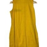 Bombay Paisley Yellow Cotton Linen Blend Sheath Mini Dress S Photo 1