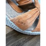 BOC Born Wedge Sandal Maureen T Strap Suede Orange Size 9‎ 40.5 Photo 3