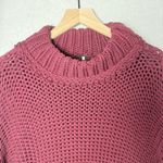 Free People My Only Sunshine Cowl Neck Sweater Chunky Knit Maroon Size S Photo 2