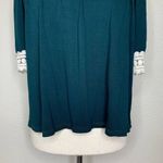 Rainbow & Cupcakes Green Crochet Trim Off Shoulder Top Green Photo 3