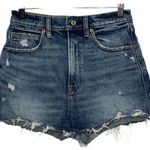 Abercrombie & Fitch NEW Ultra High Rise Mom Short Blue Denim Jean Shorts Sz 26 2 Photo 0