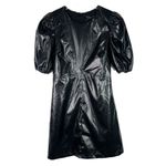 Endless Rose NWT PU Puff Sleeve Mini Dress Faux Leather Black Size XS NEW Photo 1