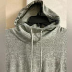 Zyia  active heather grey thumb holes hood sweatshirt. Small Photo 3