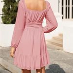 Pink Square Neck Dress Photo 1