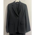 Banana Republic Y2K Women's Suit Blazer and Pants Black w/Pink Blue Pinstripes Photo 1