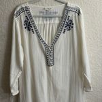 American Eagle  Outfitters White Embroidered Tunic Dress Flowy Beach Cover Up XL Photo 3