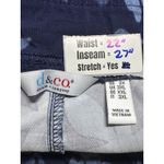 D & Co Denim Company Floral Print Capri Leggings Blue 2X Stretch‎ Size XXL Photo 1