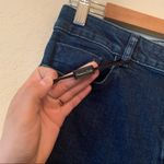 Massimo Dutti NWT Mossimo Dutti Floral Embroidered Straight Leg Dark Wash Crop Raw Hem Jeans Photo 5