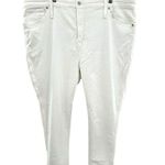 Madewell 10" High-Rise Skinny Jeans Pants Solid White Size 37P Women's Plus Size Photo 0