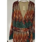 Ramy Brook Michaela Sequin Chevron Wrap Minidress Multicolor Plus Size 3 XL NWT Photo 3