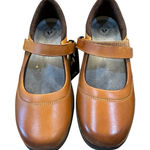 NEW $150 ANODYNE NO. 19 MARY‎ JANE COGNAC BROWN LEATHER VELCOR SHOES SZ 8.5 XW Photo 0