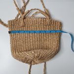 Woven Straw Crossbody Bag Purse Coastal Beachy Boho Nautical Hook and Loop Tan Photo 3