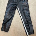Vintage Berman’s Korea Leather High Rise Ankle Women Pants VTG 8 Approx 4 Petite Black Size 4P Photo 2