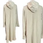 Free People  FP One Longline Waffle Knit Landon Jacket Trench Coat in Sand XL NWT Photo 8