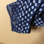 Aerie Obsessed Polkadot Halter Mesh Sheer Bodysuit Blue White Size large Photo 4