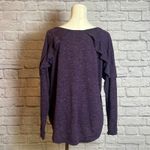 Umgee Purple Ruffle Long Sleeve Top Women's Small Photo 2
