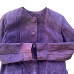 Vintage 90's Bettini Rizzi Custom Purple Suede Mid Length Jacket Size Medium Photo 6