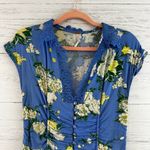 Free People  Alora Mini Dress Blue Floral Size 2 Photo 3