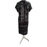 Disney  Coco Gray Guitar Floral Tie Dye Midi Short Sleeve Dress Size Medium Photo 8