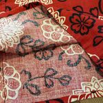 Harold’s Linen Maxi Skirt w Pockets Floral Red White Black Sz 6 Photo 4