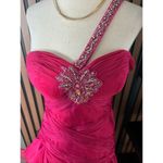David's Bridal David’s bridal size 1/2 fusia dress y2k long train prom or homecoming Photo 1