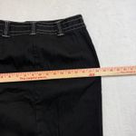 Kenzie 4 Black Buttoned Denim Skirt Midi Contrast Stitch Pockets Y2K Streetwear Photo 5