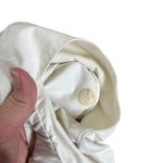 Ba&sh Stone Pants High Rise Cropped Paperbag Ecru Cotton Womens Size S Flawed Photo 7