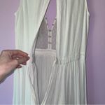 Lulus  XXS Maxi Dress White Embroidered Floral Vacation Cottage Coastal Boho Photo 12