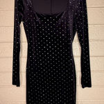 H&M Black Long Sleeve Studded Dress Photo 0