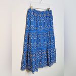 Cartolina Selena Blue Royal Azure Gold Eyelet Midi Skirt Size L NWT Size L Photo 4