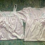 Vassarette Vintage pink floral nightgown housecoat set, size small medium Photo 0