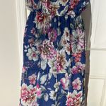 NWT LARA G by Lara Guidotti Garden Floral Airy Silk Blend Maxi Dress size M Blue Size M Photo 4