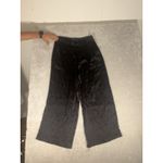 Madewell ‎ Women's Harlow Wide Leg Pleated Satin Black Trousers Size 14 Photo 1