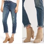 Lucky Brand  Sienna Distressed Boyfriend Jeans Ironato size 25 Frayed Hem NEW Photo 1