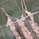 superdown Kristie Denim Snake Mini Dress Asymmetrical Buttons Pink Medium M Photo 11