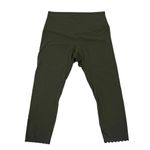 Lululemon Wunder Under HR Crop 25β Scallop Olive Green Full On Luxtreme Size 12 Photo 1