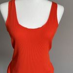 ZARA Women's Orange Ribbed Sleeveless Top Size L Photo 1