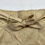 Maison Jules Beige Belted Pocketed Crop Pant Photo 2