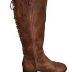 Jessica Simpson  Brown Leather Back lace up Riding Boots. SZ. 7M. Photo 1
