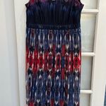 Carmen Marc Valvo Maxi Dress Watercolor Bohemian Sparkle Bead Plus Size 1X NWT Photo 2