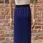 Cha Cha Vente black/blue houndstooth print midi skirt / 2X / Excellent condition Photo 7