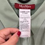Max Mara  Studio Pointed Collar Buttoned Top In Green size US 12 missing button Photo 2