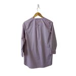 Duluth‎ Trading Womens Size M 1/2 Button High Neck Striped Long Sleeve Tunic Top Size M Photo 2