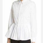 Ted Baker  White Cannan Gathered Oversized Shirt Size US 4 Business Casual Office Photo 3