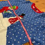 Blizzard Bay Ugly Christmas Sweater XL Alien Santa Snowman 3D Appliqué Blue Photo 4