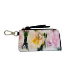 Jimmy Choo Coin Case Wallet Zip-Around Floral Pattern LISE-Z Card Holder Purple Photo 15