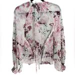 American Rag NWT  Boho‎ Floral Peasant Sheer Blouse Top Size Small Photo 1