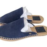 Tory Burch  Max Espadrille Slide – Royal Navy Suede Size 7 Photo 1